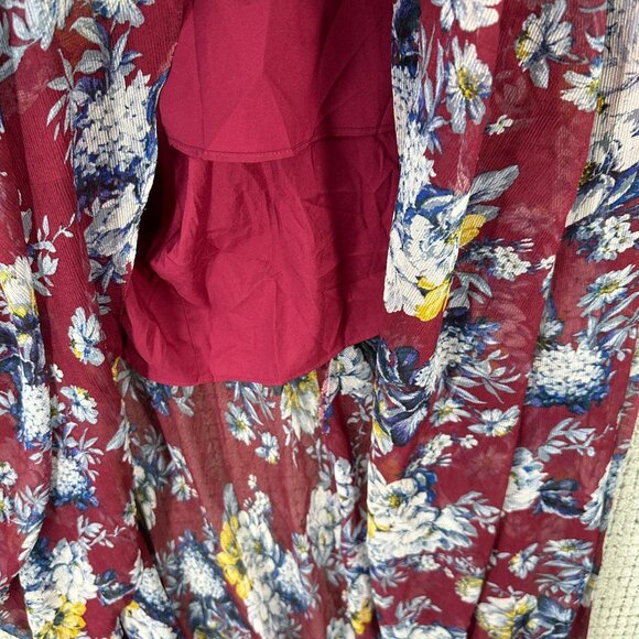 Ali & Jay Maxi Dress Womens Size M Multicolor Bohemian Rhapsody Floral Cut Out - Picture 5 of 13